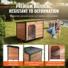 VEVOR Outdoor Dog House, Waterproof Insulated Dog House with Elevated Floor, Anti-Bite Wood Dog House Outdoor Iron Frame, Open Roof